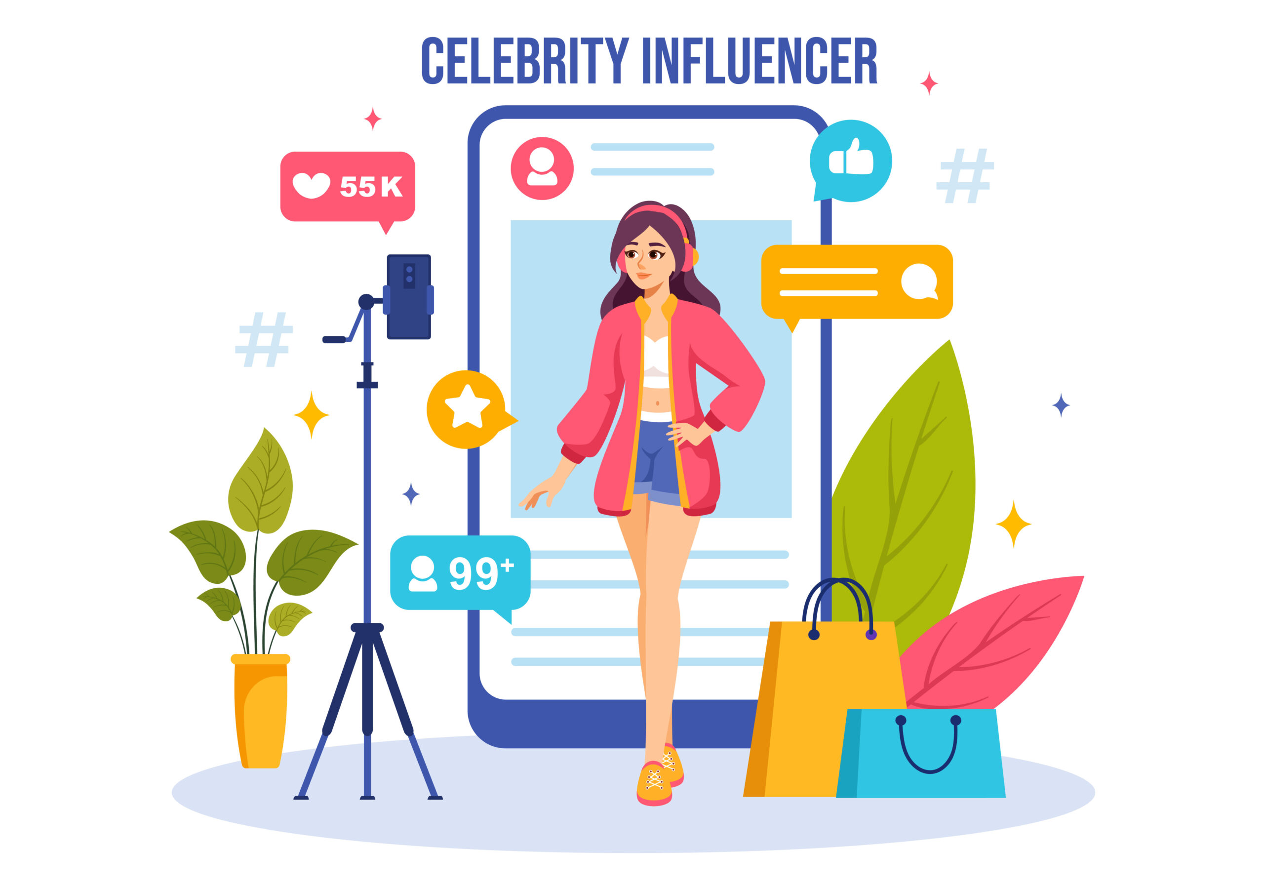 A celebrity promoting a product through social media, showcasing influencer marketing strategies and audience engagement.